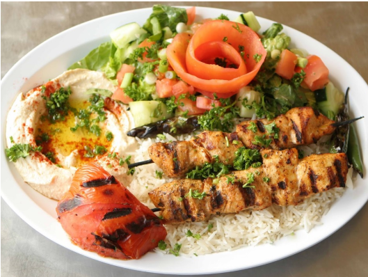 كباب دجاج بالبابريكا ودبس الرمان