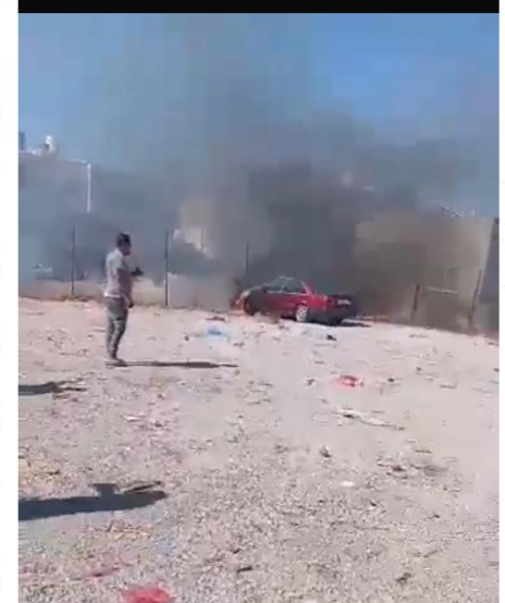 بالفيديو .. حريق أعشاب يمتد إلى مركبة في اربد