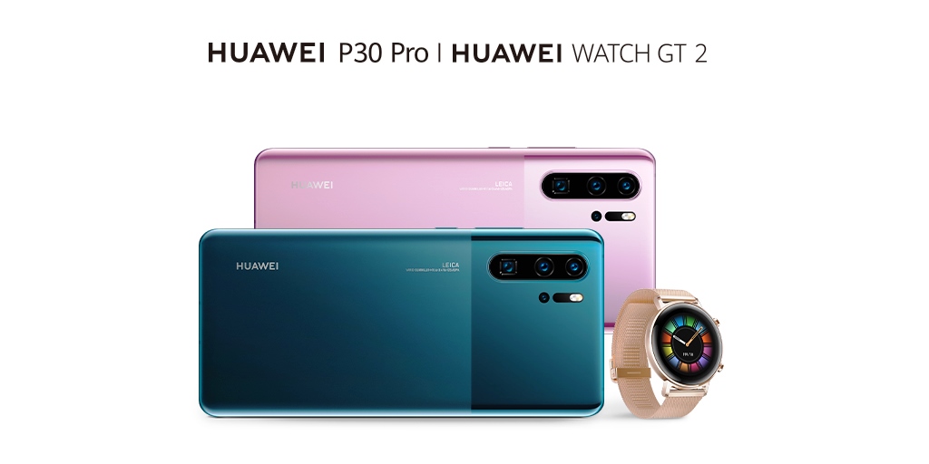 هاتف Huawei P30 Pro بألوانه الجديدة المذهلة وساعةWATCH GT 2  Huawei قياس 42 مليمتر أخيراً في السوق الأردني يوم 16 كانون الأول