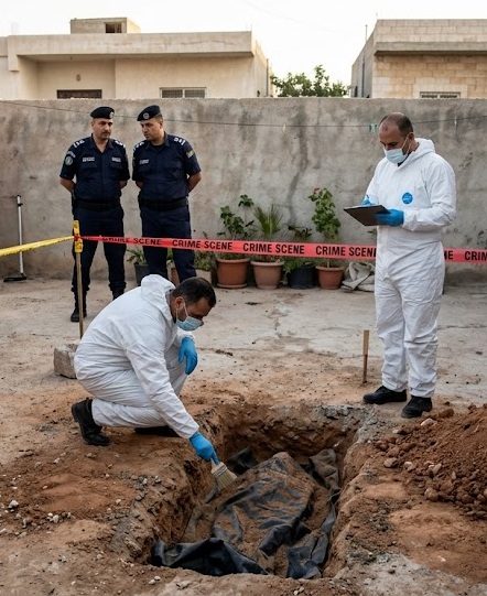 مواطنة تقتل زوجها وتدفنه في فناء المنزل ..  والبحث الجنائي يكشف الجريمة بعد 11 عامًا