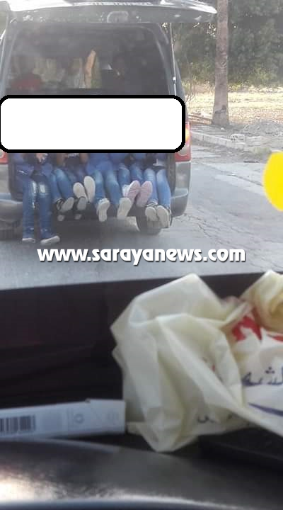 بالصور ..  الأغوار الشمالية: باص ينقل طالبات بطريقة غير قانونية ويعرض حياتهم للخطر