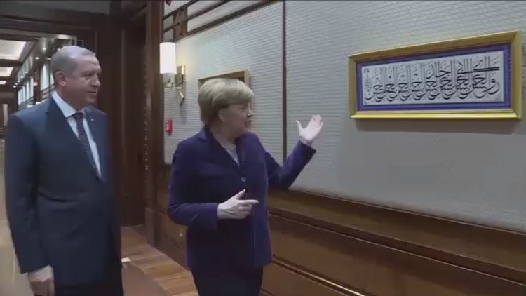 ميركل لأردوغان: هل تستطيع الكتابة بالعربية؟  ..  فيديو 