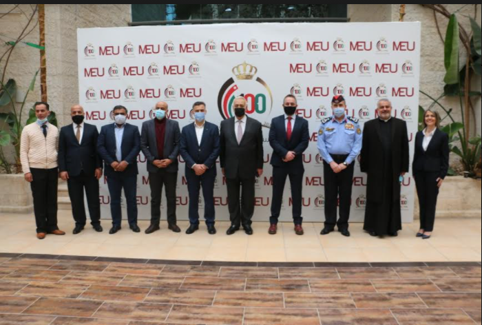  ضمن نشاطات جامعة الشرق الأوسط MEU بمئوية الدولة تستضيفُ الحفلَ الختاميَّ لمشروع الفريق الوطنيِّ لِلسِّلم المُجتمعيِّ في رِحابِها