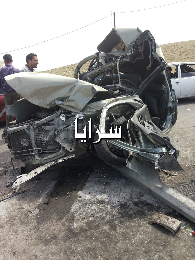 بالصور  ..  وفاة و 6 إصابة بحادث سير في المفرق