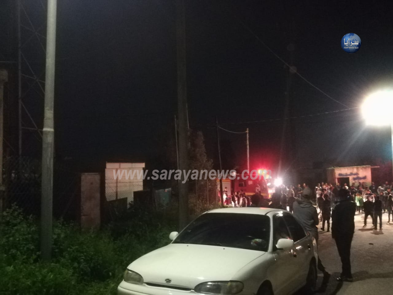 بالصور: محاولة انتحار عشريني عن برج اتصالات بالاغوار الشمالية