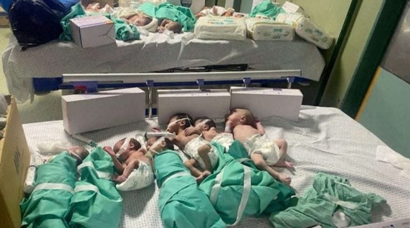 استشهاد 6 أطفال خدج بمستشفى الشفاء في غزة