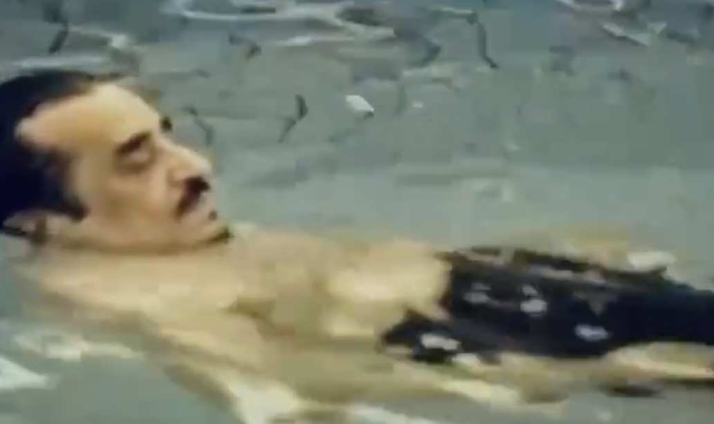 بالفيديو  ..  لقطات نادرة و جديدة للملك "فهد" وهو يسبح مع ابنه الأمير عبد العزيز