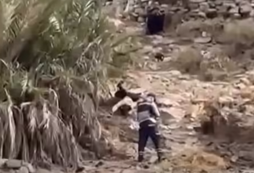 وفاة شاب ثلاثيني إثر سقوطه من منحدر جبلي في وادي الحدادة  ..  فيديو 