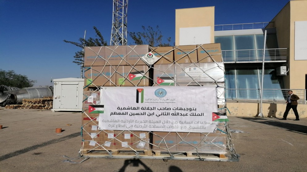 الأردن يرسل طائرة جديدة من المواد الطبية والصحية والغذائية المخصصة للأطفال في قطاع غزة