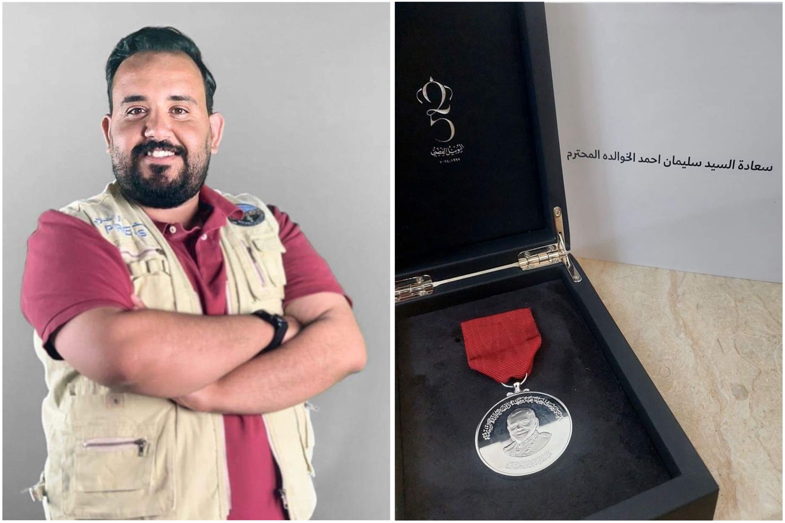 الملك ينعم بميدالية اليوبيل الفضي على طالب من جامعة الزرقاء 