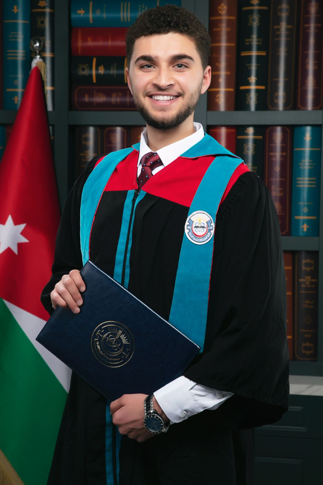 تهنئة بتخرج الشاب كريم محمد الحموري