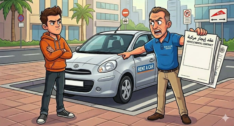 تغريم مستأجر مركبة 8.7 ألف درهم مخالفات مرورية