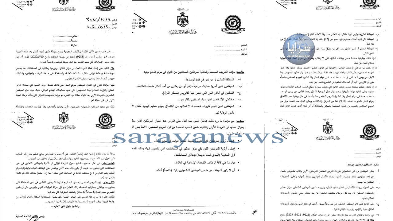 مؤسسات تُجبر أمهات لديهن أطفال أقل من 12 عاماً على الدوام و ديوان الخدمة يوضح لـ"سرايا" الآلية المتبعة  ..  وثائق