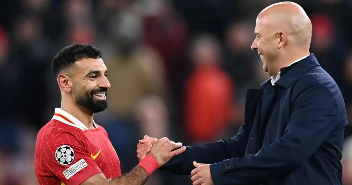 قبل مباراة ليفربول ونيوكاسل ..  سلوت سعيد بسبب محمد صلاح   