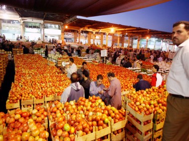 زيادة الكميات الواردة إلى السوق المركزي من الخضار والفواكه