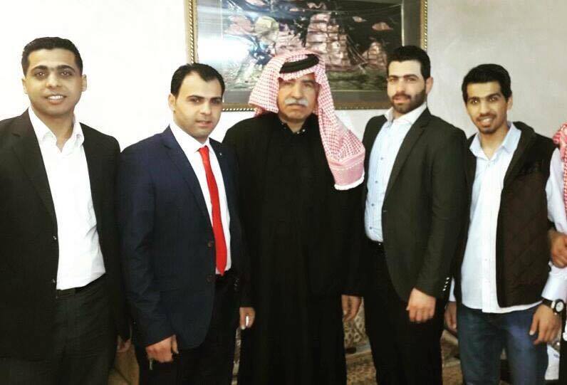 الحاج ابو كامل العطيات يهنئ الصديق ابو جواد العلقان