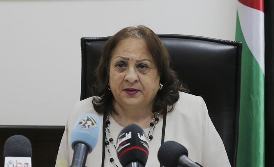 وزيرة الصحة : المنحنى الوبائي في فلسطين لم يتسطح بعد