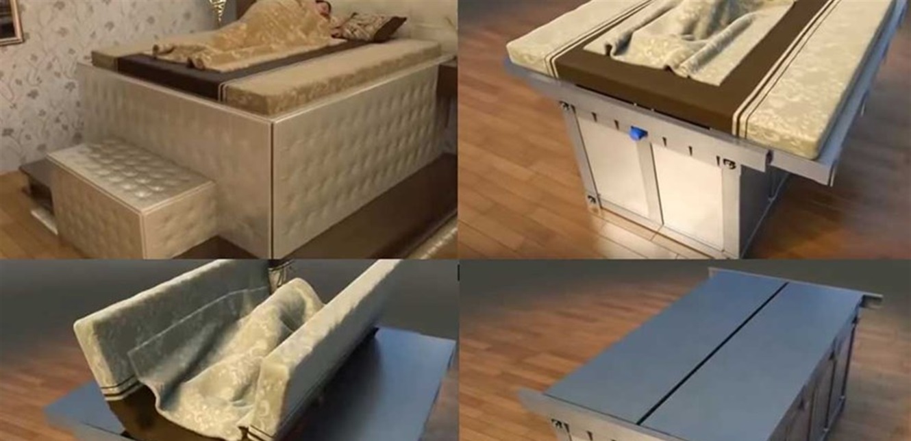 بالفيديو ..  سريرٌ يتحول إلى صندوق لحظة وقوع الزلازل!