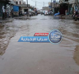 20 م³ مياه تغرق شارع رئيسي نافذ في وادي موسى 