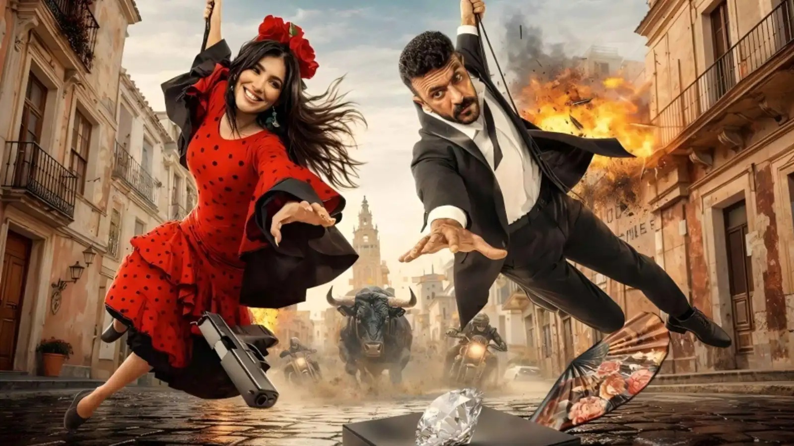 أحمد العوضي يسخر من أفلام نادية الجندي في برومو "شمشون ودليلة" 