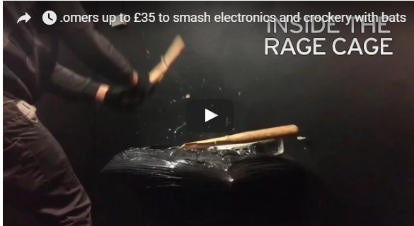 بالفيديو: غرفة لتنفيس الغضب بتحطيم الأدوات المنزلية