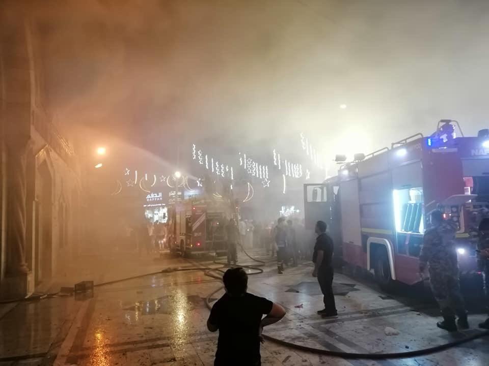 الأوقاف توضح اسباب حريق المسجد الحسيني 