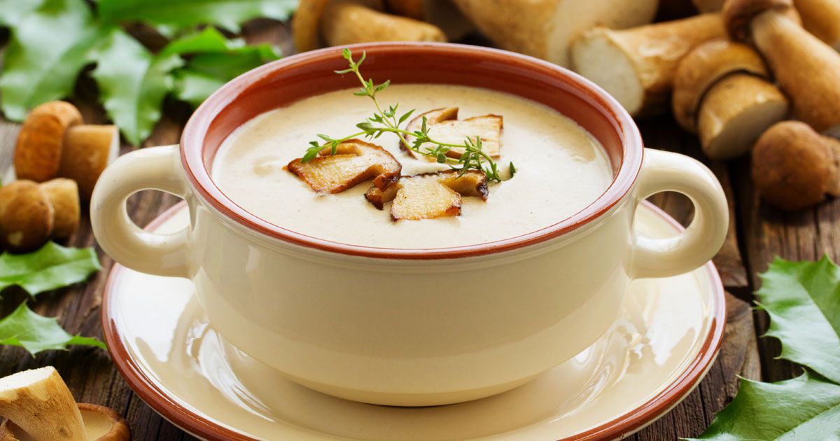 طريقة عمل شوربة الفطر بالكريمة