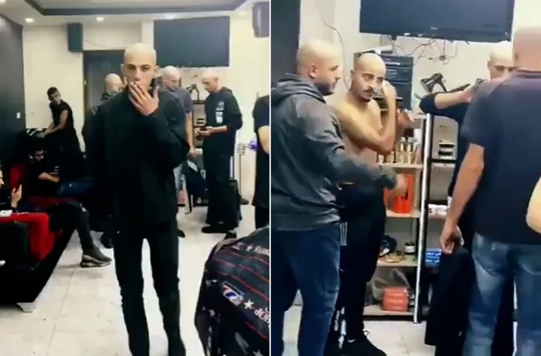 بالفيديو  ..  فلسطينيون يحلقون رؤوسهم للتمويه على الاحتلال في بحثه عن منفذ عملية شعفاط