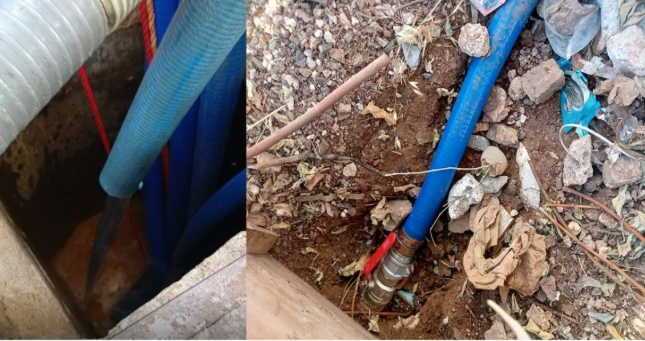 ضبط استخدام غير مشروع للمياه بالربط على خط ناقل