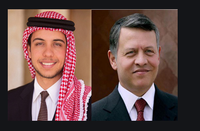 الملك وولي العهد في بيت عزاء مدير المخابرات الاسبق مصطفى القيسي