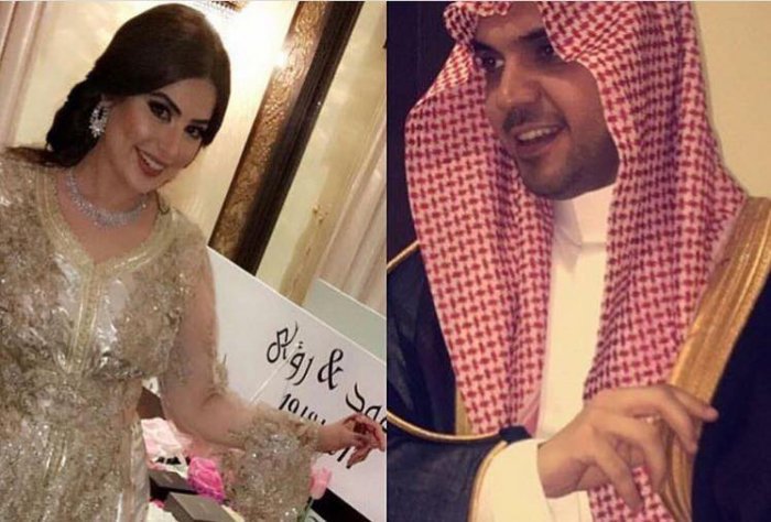 صور تُنشر لأول مرة من عقد قران حمود الفايز و رؤى الصبان ..  و انتقادات لاذعة من الفتيات