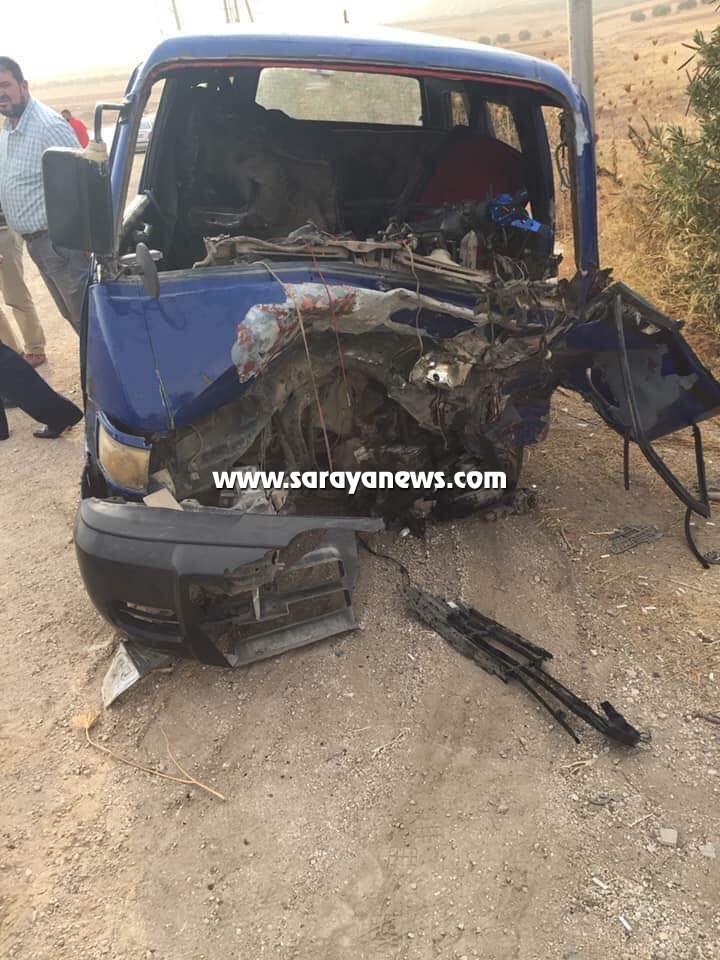 بالصور ..  إربد: اصابة(5) أشخاص أثر حادث تصادم على طريق بشرى_ الرمثا
