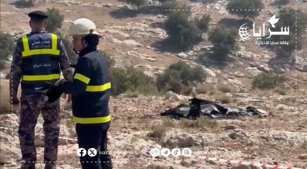 بالفيديو ..  سقوط طائرة مسيّرة في بلدة جفين بالكورة بمحافظة إربد  
