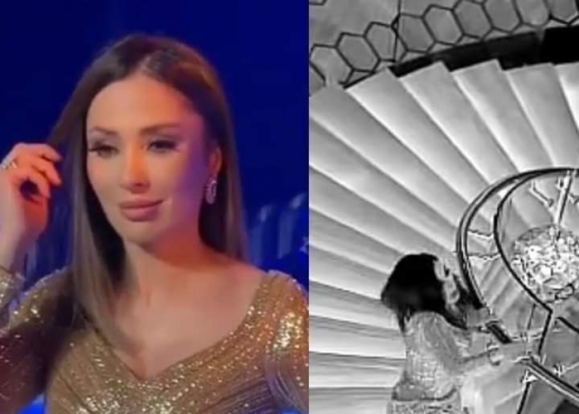 بالفيديو ..  لحظة سقوط وفاء الكيلاني على درج حفل جوائز الرياض Joy awards