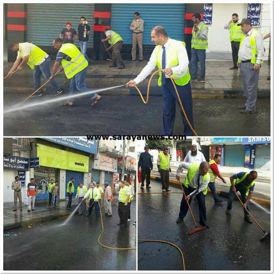 بالصور:«إغسل شارعك» خطوات واثقة تنتهجها البلدية لتحسين الوضع البيئي في الزرقاء