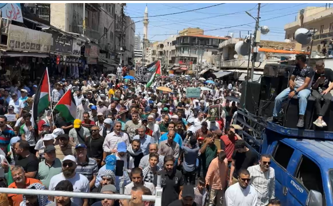  مسيرات الأردن:لن نترك غزة وحدها