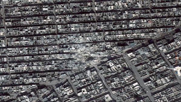 بالفيديو  ..  صور من أقمار صناعية تظهر مدينة حلب السورية مدمرة بالكامل