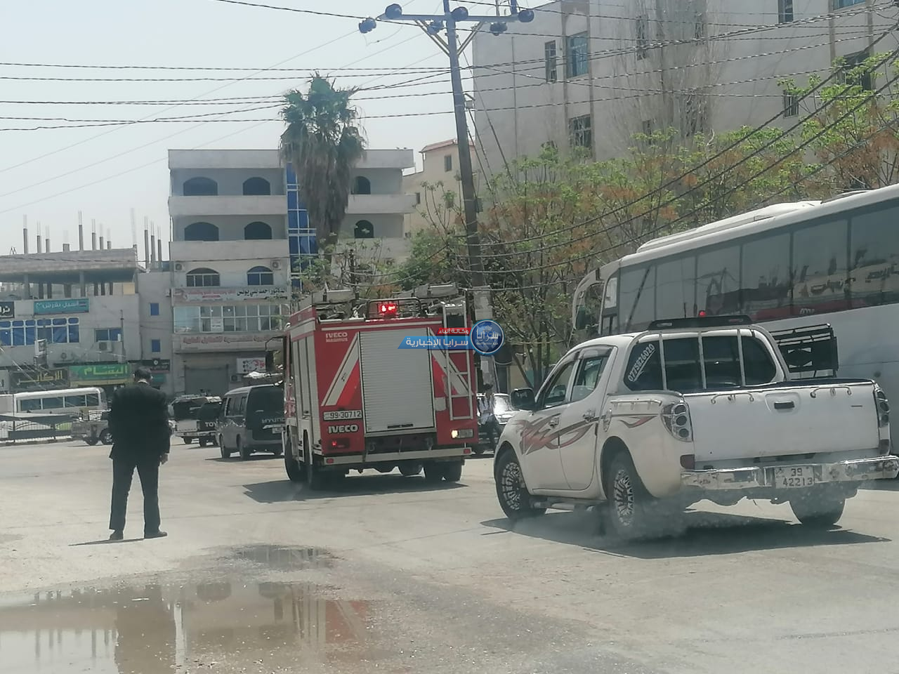 بالصور  ..  مصدر طبي لـ"سرايا":  16 اصابة جراء انفجار بويلر داخل مصنع البسه غرب اربد