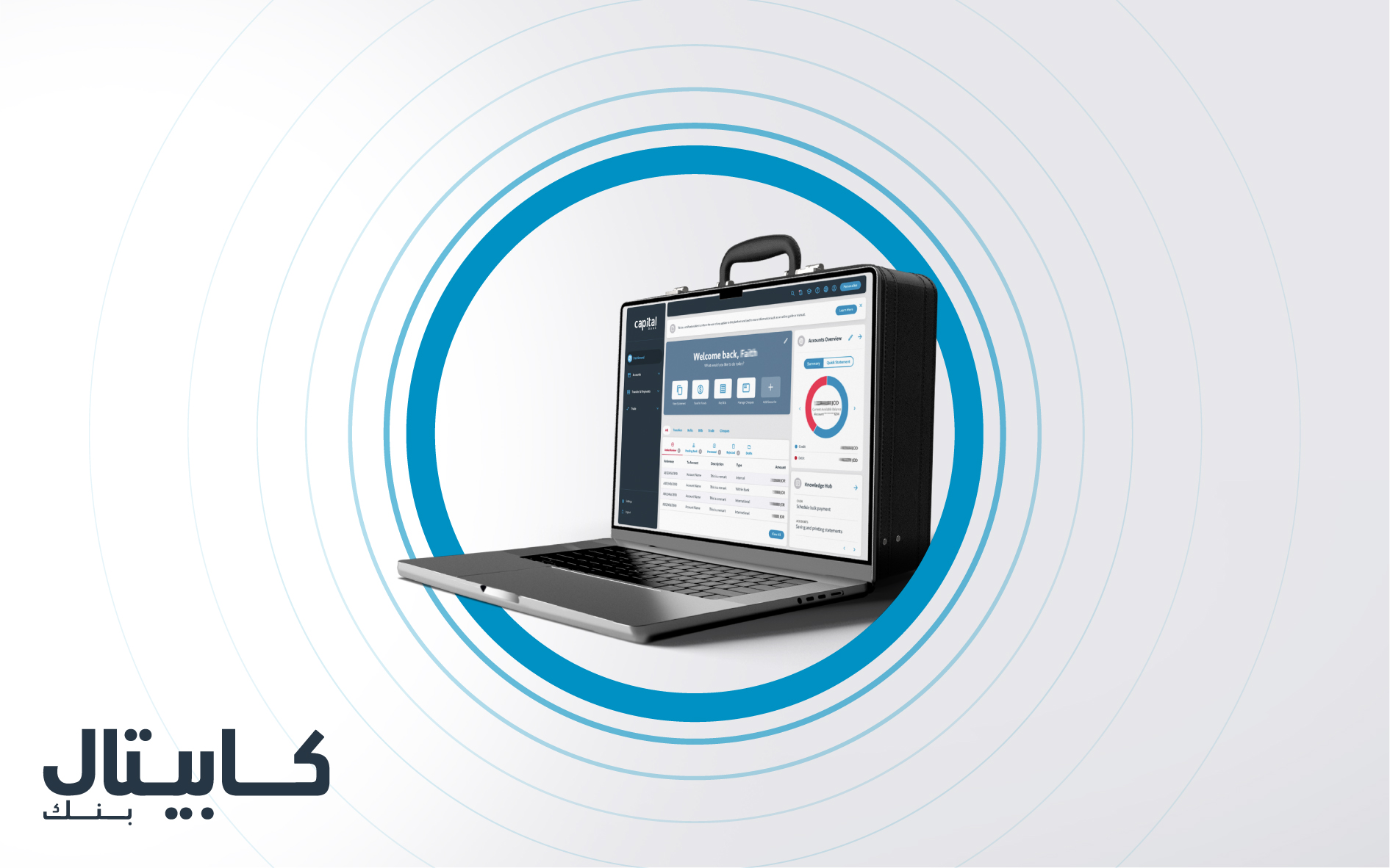 كابيتال بنك يكشف النقاب عن بوابته الإلكترونية المُحدثة لإدارة النقد ويضيف بوابة تجارية جديدة لعملاء الشركات