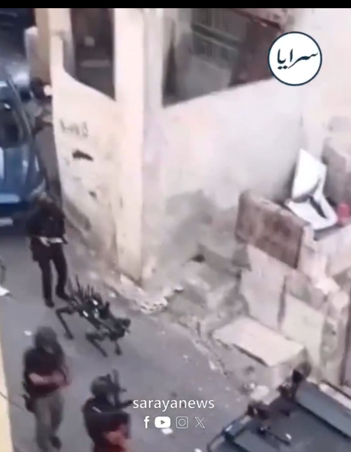 فيديو يوثق لحظة محاصرة مطلق النار في الأشرفية ..  والأمن يستخدم روبوتاً في موقع الحادثة
