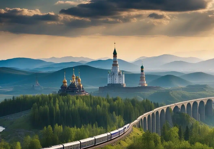 قطار عبر سهول روسيا الذهبية ورحلة عبر التاريخ