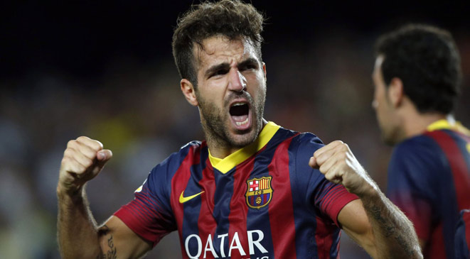 صورة ..  فابريجاس يعلن حمل صديقته اللبنانية بأغرب طريقة