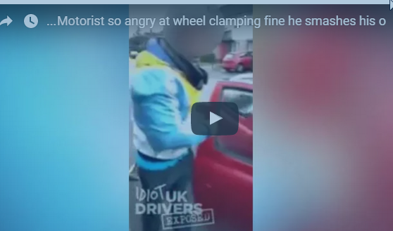 بالفيديو: احتجزت سيارته بسبب الضرائب فقام بتحطيمها