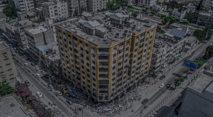 خارطة جوية لغزة تبين كذب ادعاءات الاحتلال الإسرائيلي باستهداف أهداف محددة