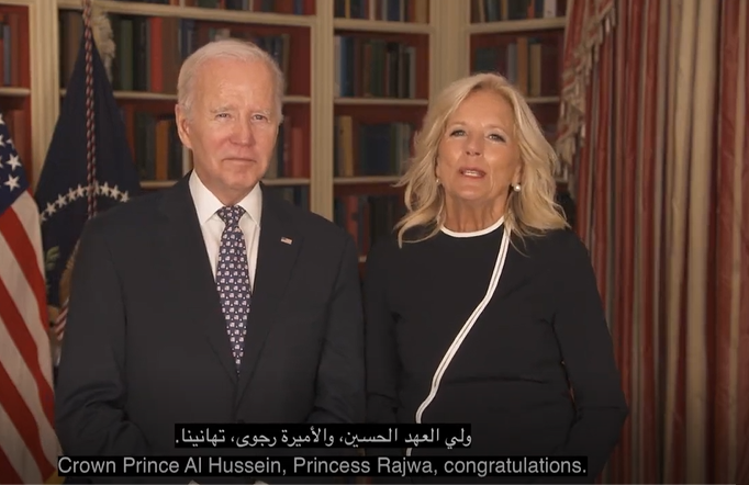 الرئيس الأمريكي بايدن يهنئ ولي العهد بفيديو أرسله له 