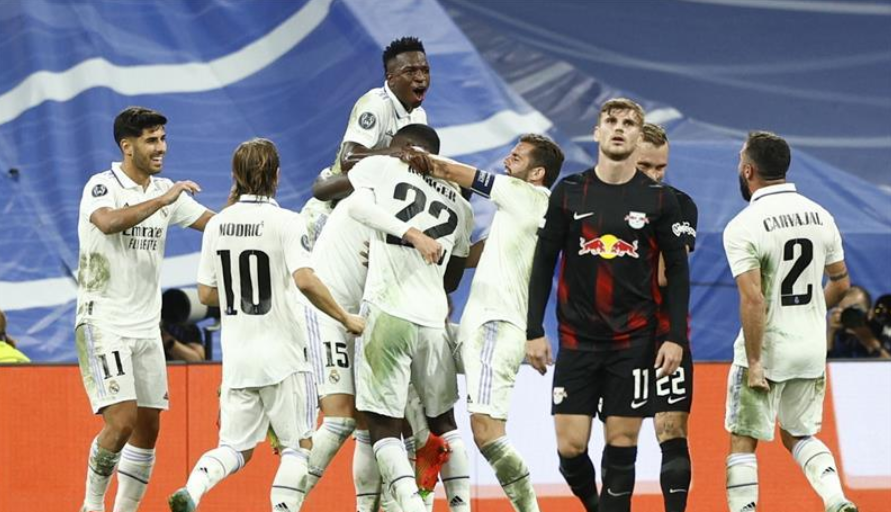 بالفيديو  ..   قطار ريال مدريد يعبر فخ لايبزيج بثنائية