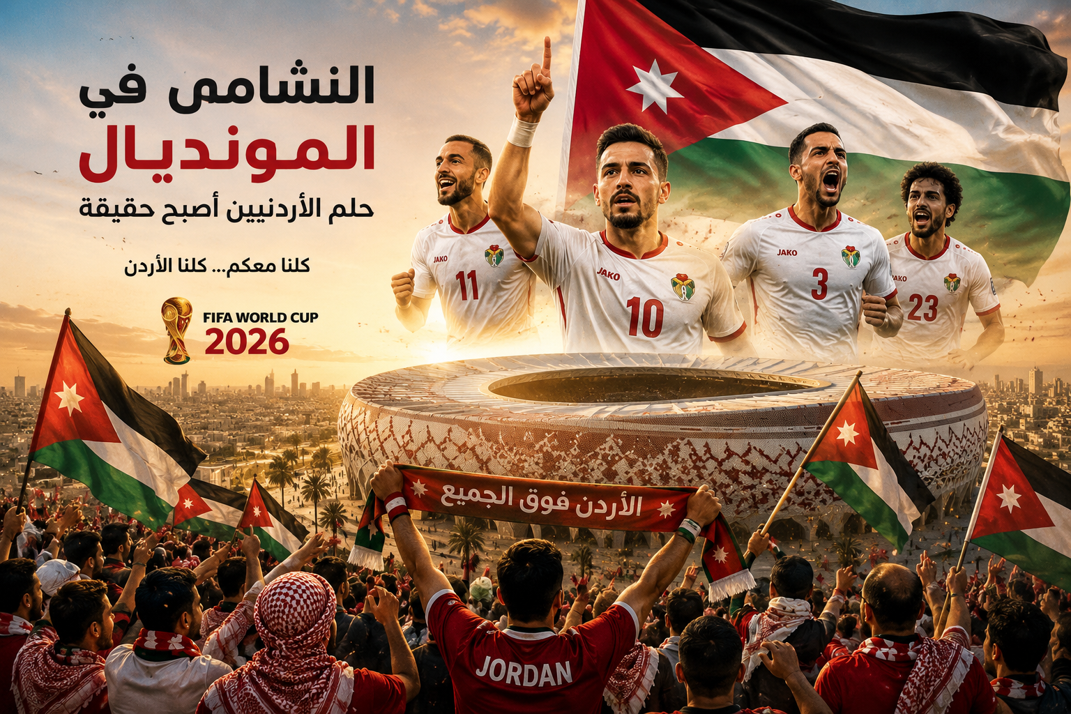 هل يفجر النشامى المفاجأة؟ ترقب وإثارة في الأردن ..  العد التنازلي لأول ظهور مونديالي 