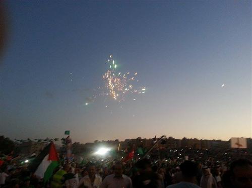 بالصور ..  الآلاف بمهرجان "كلنا مقاومة" بطبربور  يحتفلون بإنتصار غزة