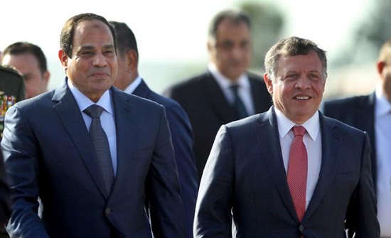  الملك والرئيس المصري يجددان التأكيد على موقفهما المشترك الرافض لتهجير الفلسطينيين 