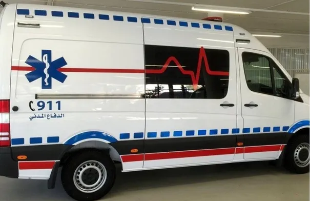 إصابة متوسطة بتدهور مركبة على طريق الصفاوي – الرويشد